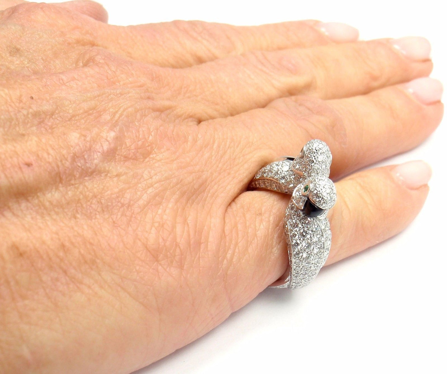 KDY-N4244800 Double Parrot Lovebird Open Ring