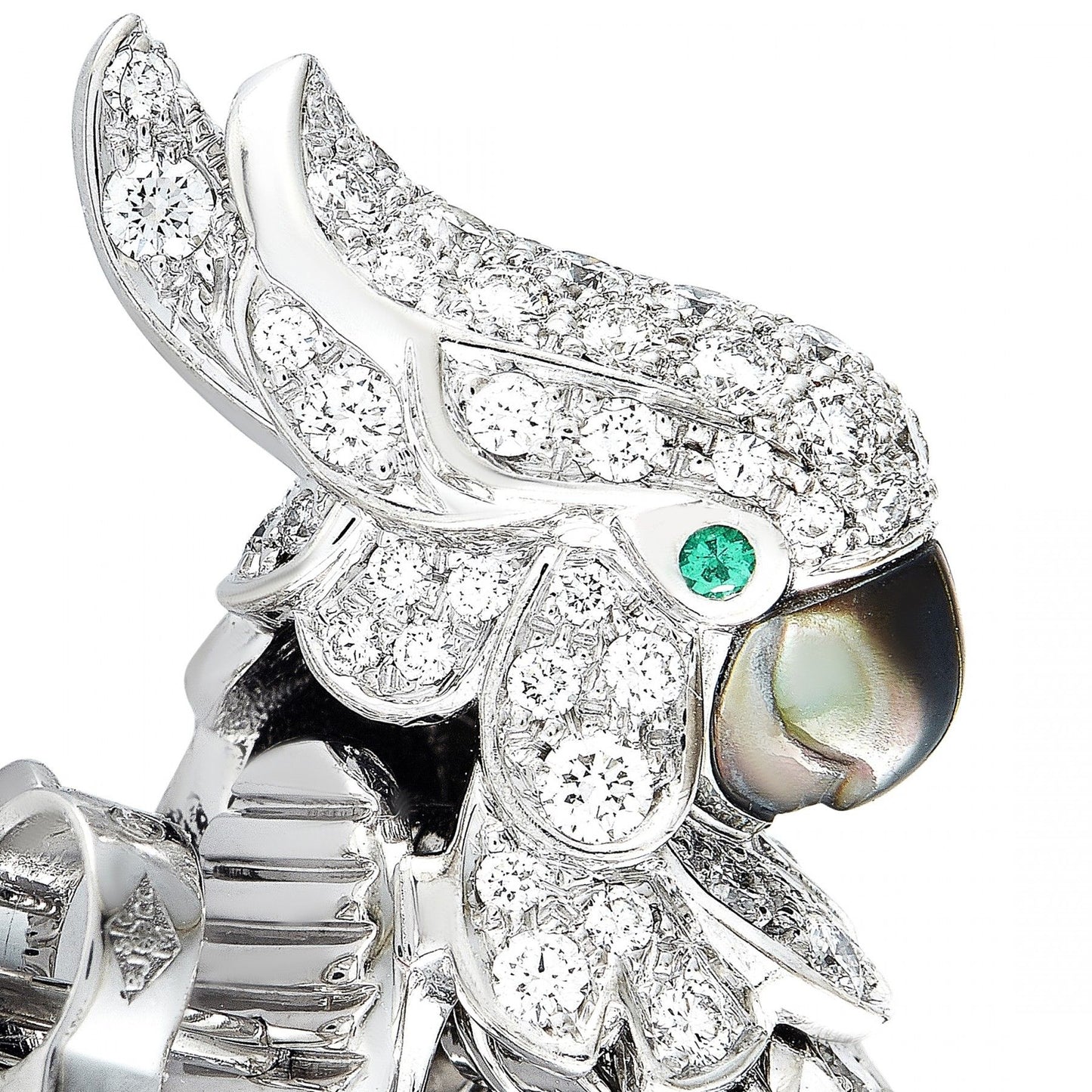 KDY-N8503300 full diamond parrot earrings ear clap ear clip