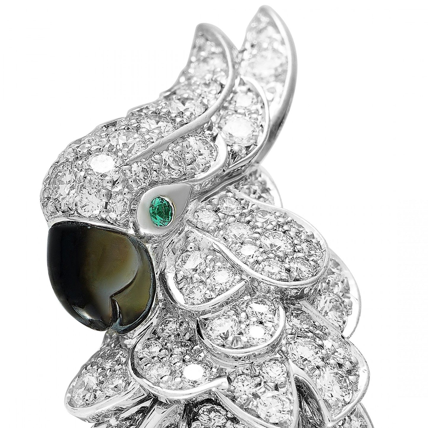 KDY-N8503300 full diamond parrot earrings ear clap ear clip