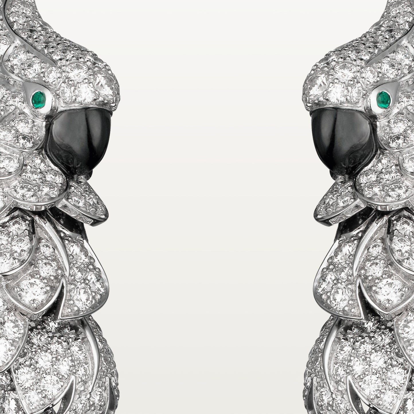 KDY-N8503300 full diamond parrot earrings ear clap ear clip