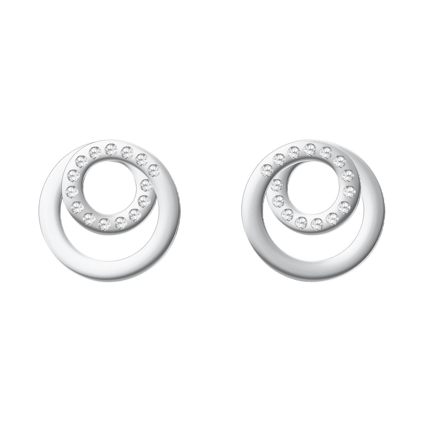 KDY-N4947736 Cross Ring Stud Earrings