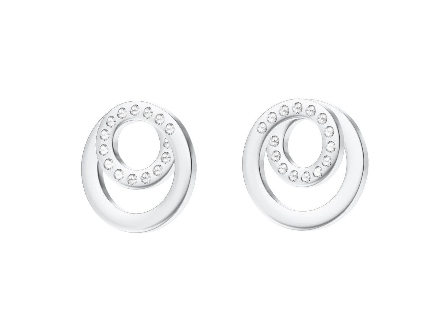 KDY-N4947736 Cross Ring Stud Earrings