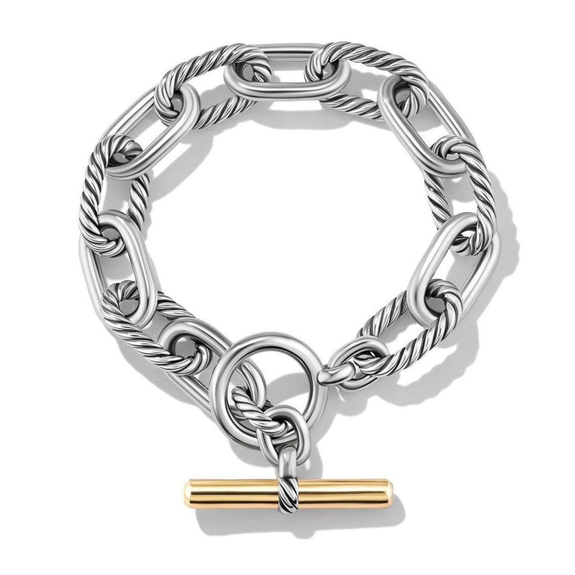 DWYM-B17550 twisted rope threaded light gold egg-shaped Q buckle bracelet 18cm