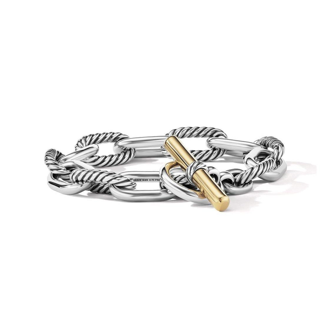 DWYM-B17550 twisted rope threaded light gold egg-shaped Q buckle bracelet 18cm