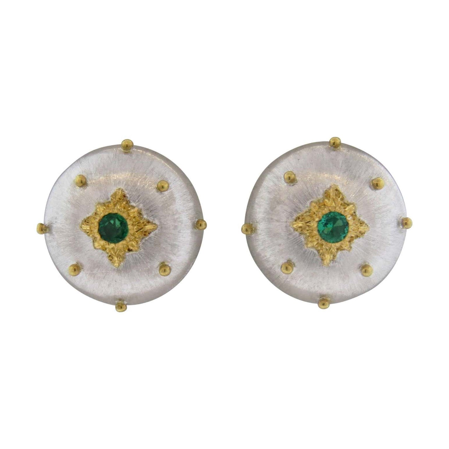 BQLT-M6363 round body glossy brushed earrings 13.2mm