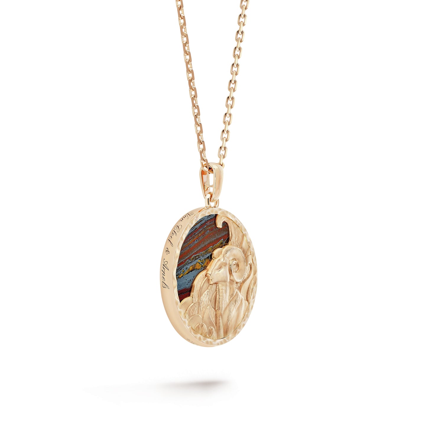 VCARP9R800 26mm Aries twelve constellation pendant