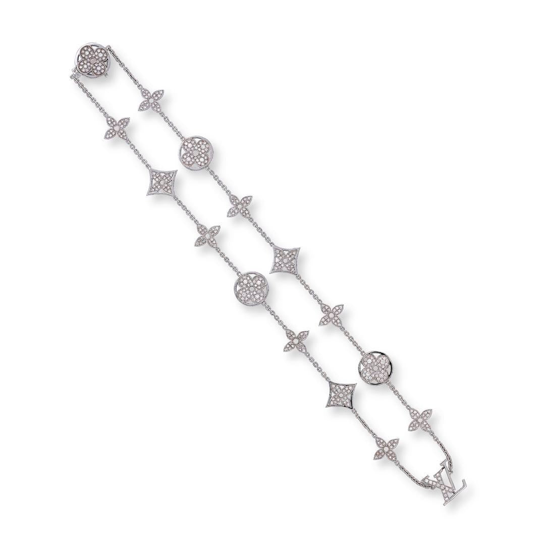 LV-CB0015 full diamond plum blossom flying mark four-leaf clover necklace