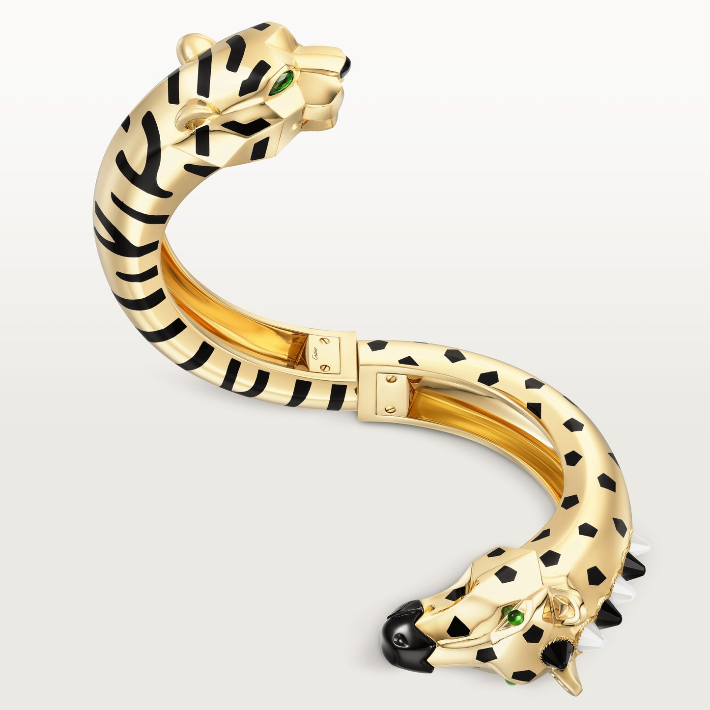KDY-H6040215 Tiger Horse Head Double Head Open Bracelet