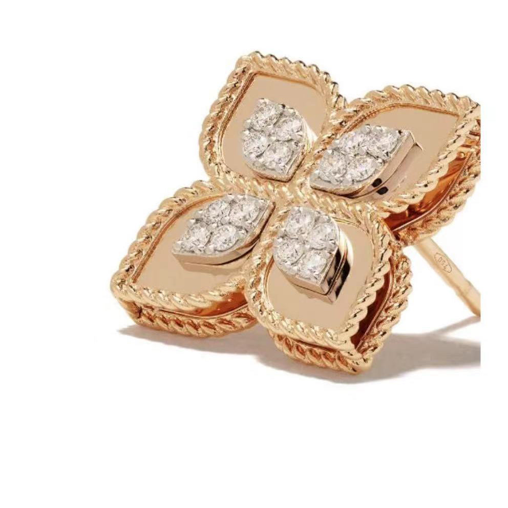 LBT-ADR888EA1837扭绳四叶草金片版20MM耳钉