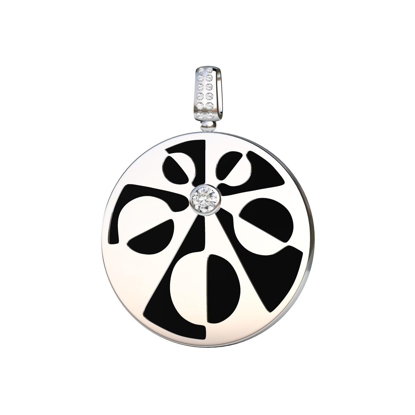 BGL-CL632676 round concave and convex pattern pendant