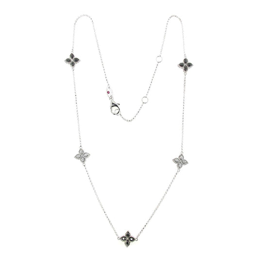 LBT-ADR777CL2644扭绳四叶草5花飞标小钻项链