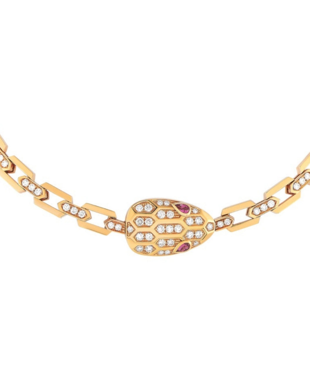 BGL-352724-CL857723 snake head solid diamond scarf necklace