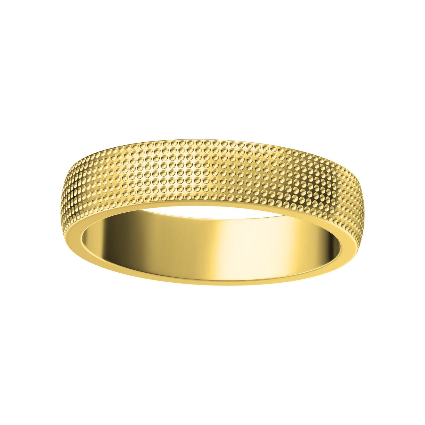 DBES-R150315 light gold wide pit pattern ring