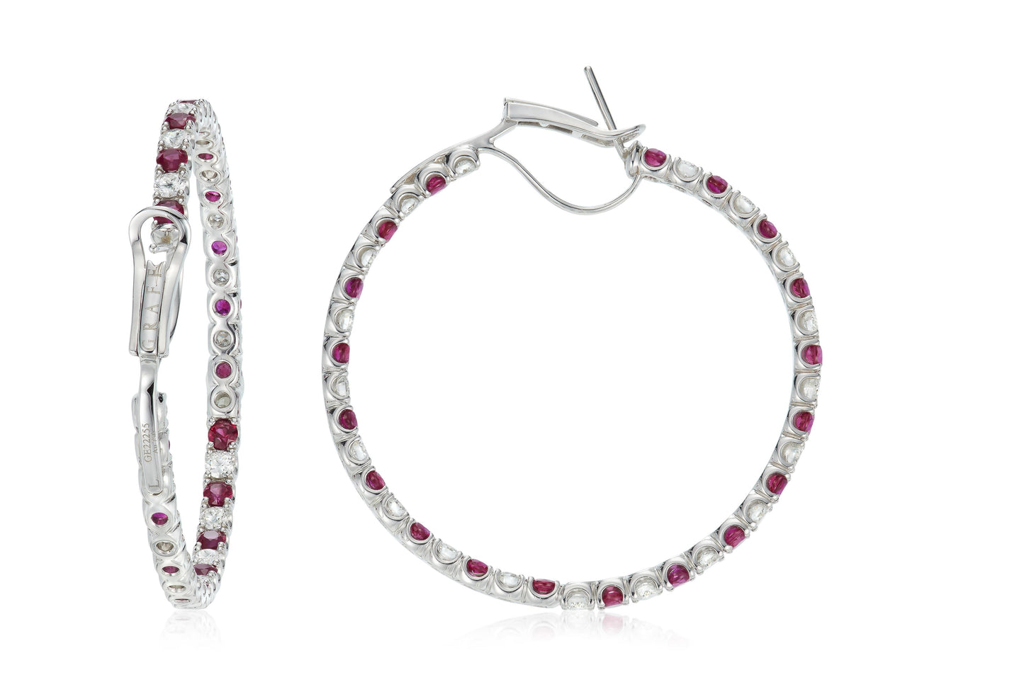 GLF-RGE921 ruby round earring clip