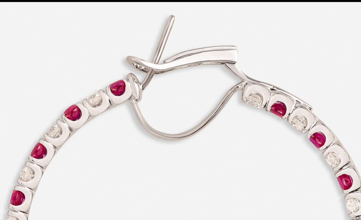 GLF-RGE921 ruby round earring clip