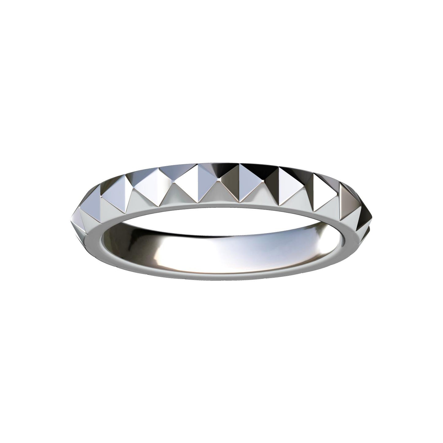 AMS-H596513 rivet pointed pyramid light gold 2.7mm 9# strip ring