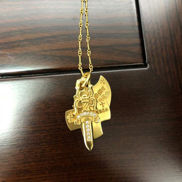 KLX-XL27023581 Diamond Cross Holy Sword Pendant