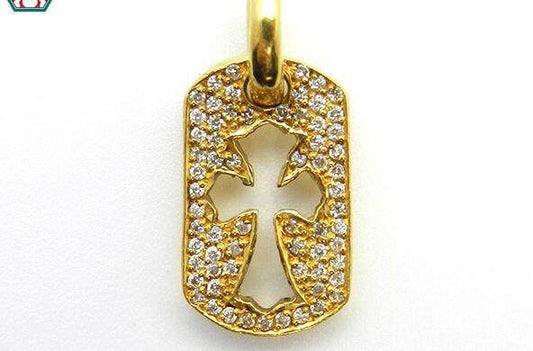 KLX-XL816225 full diamond hollow cross pendant