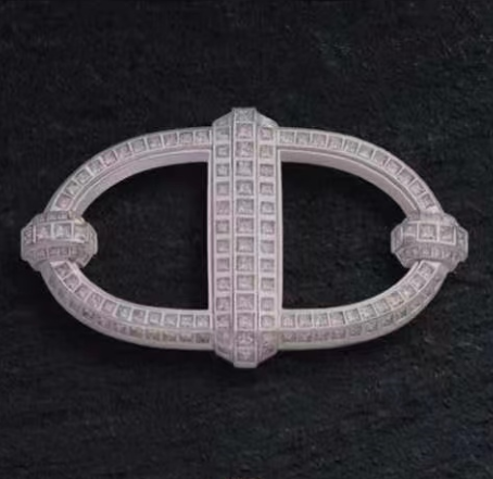 AiHshi-H151438T full diamond Japanese lettering belt buckle