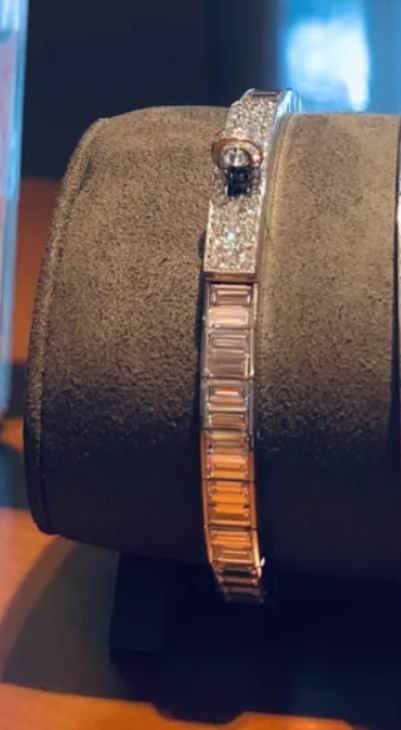 AMS-H145440 5.2mm Diamond Twist Ladder Square Arm Bracelet 21#