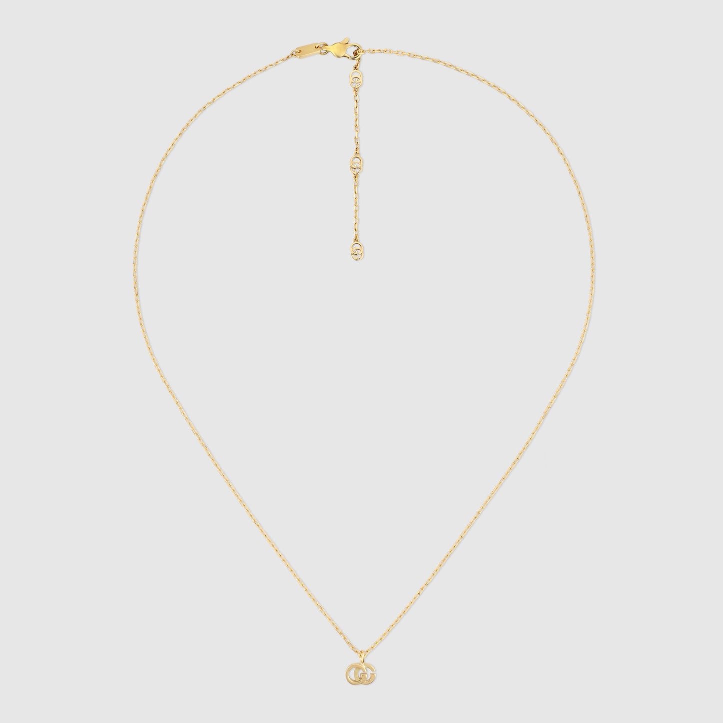 GC-687118 8mm wide light gold GG letter pendant