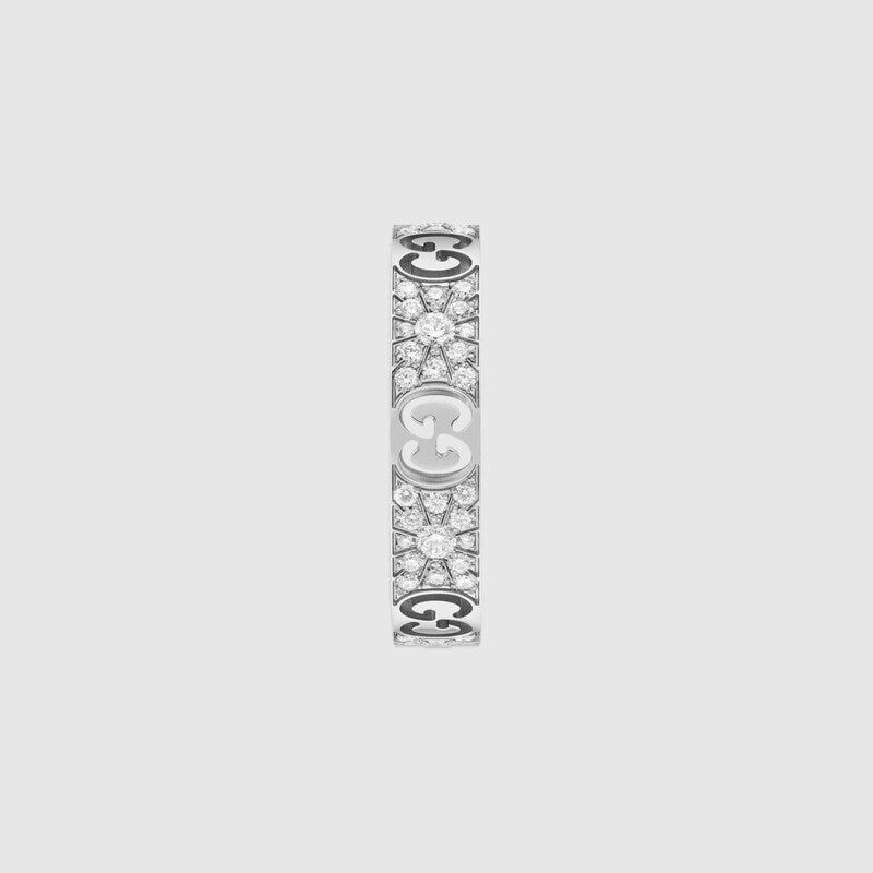 GC-729415 4.2mm wide diamond letter G hollow ring