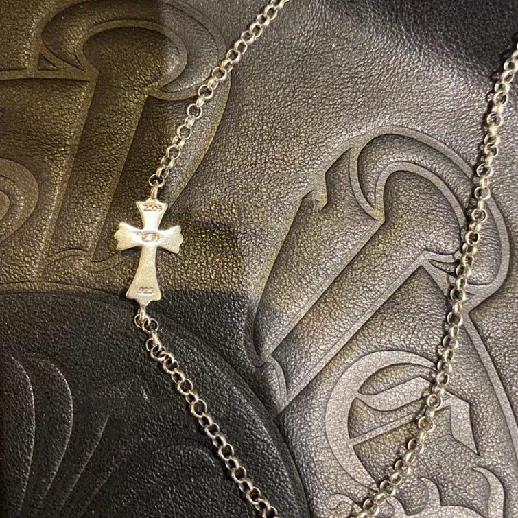 KLX-12496564 light gold small fresh cross chain pendant necklace customer version