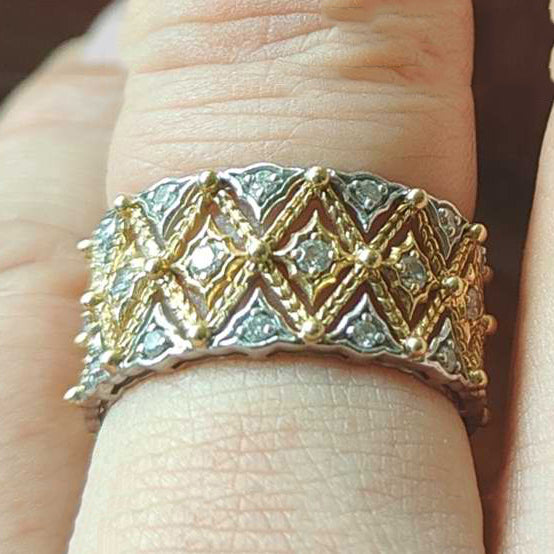 BQLT-RIN168785 10mm分色蕾丝戒