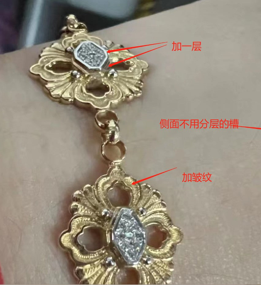 BQLT-JAUBRA009444 four-leaf clover flower-shaped bracelet