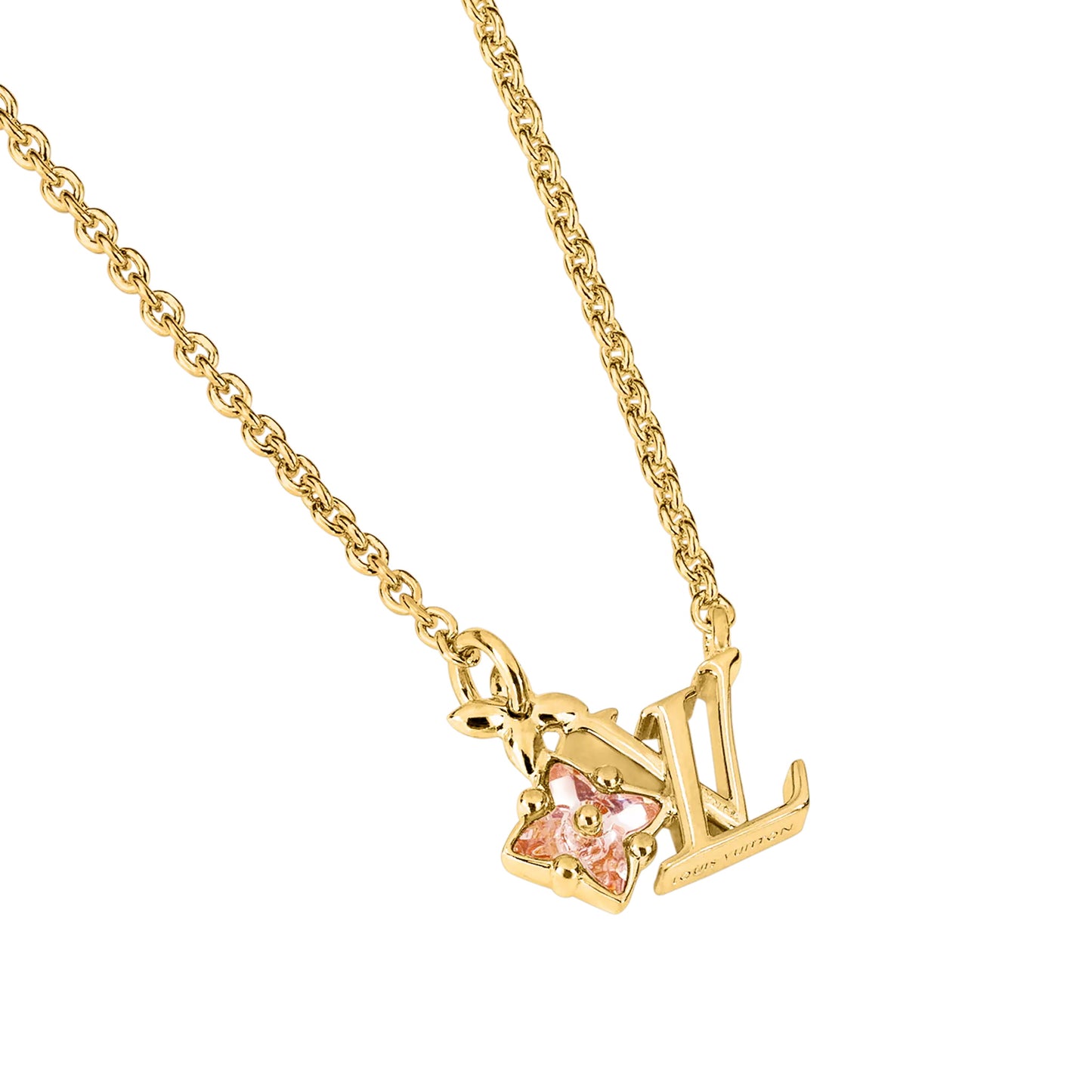 LV-M00783 new plum blossom with LOGO chain pendant necklace