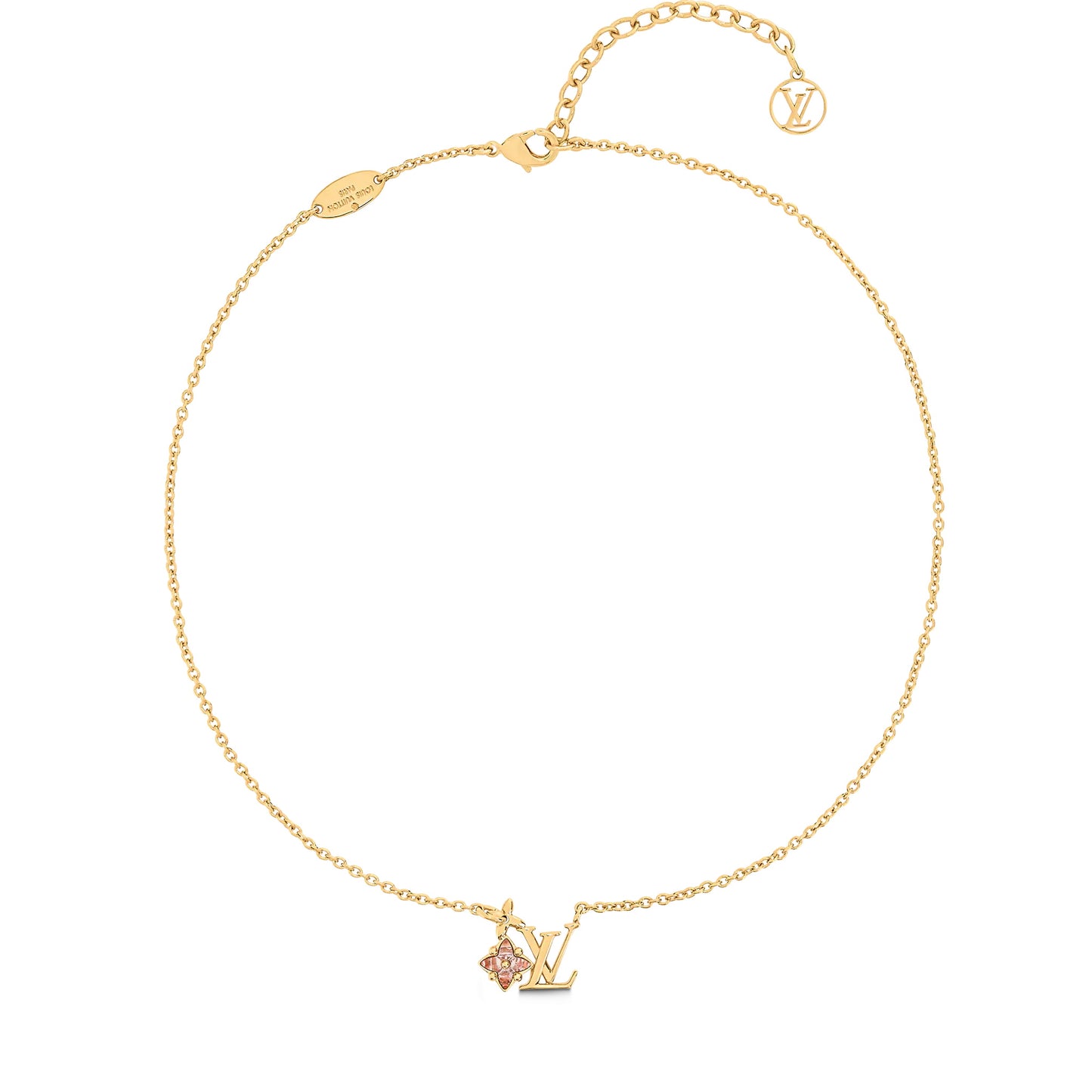LV-M00783 new plum blossom with LOGO chain pendant necklace