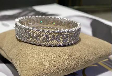 BQLT-JAUBRA009145 14mm蕾丝蜂巢镂空宽面手镯