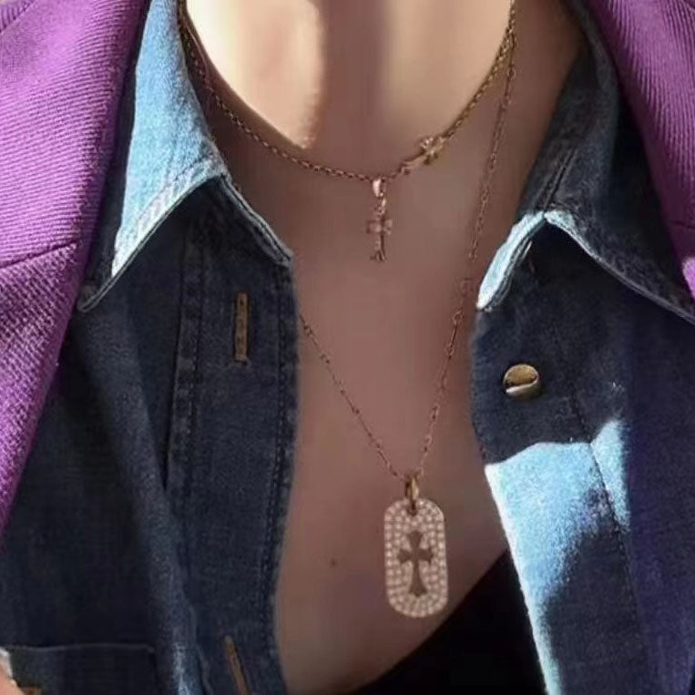 KLX-149824 cross pendant oval jade pendant