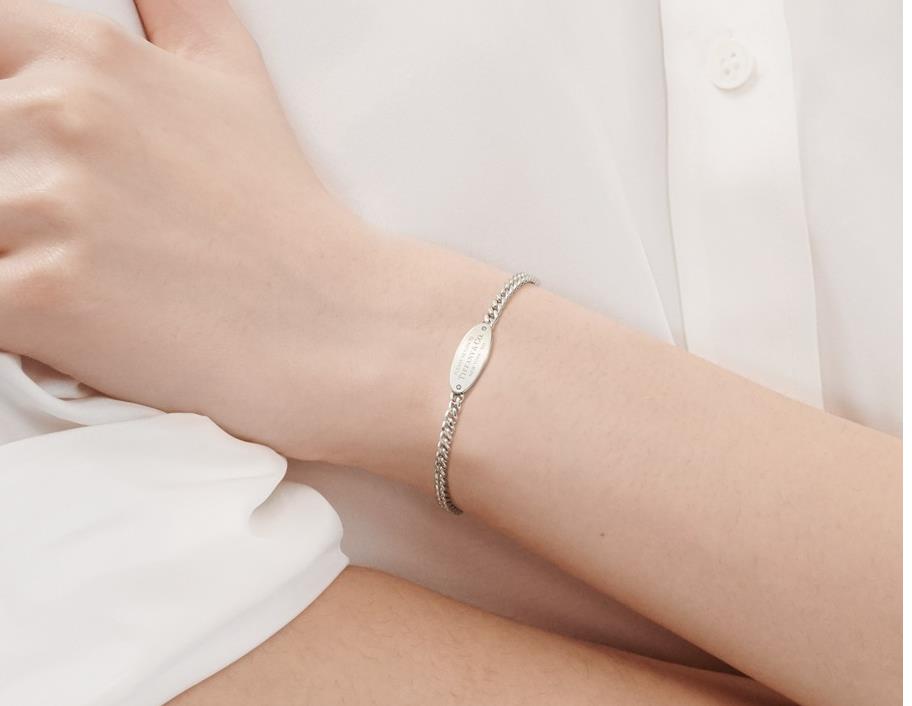 TIF-68410258 Cow Careful Chain Oval Marquise Bracelet