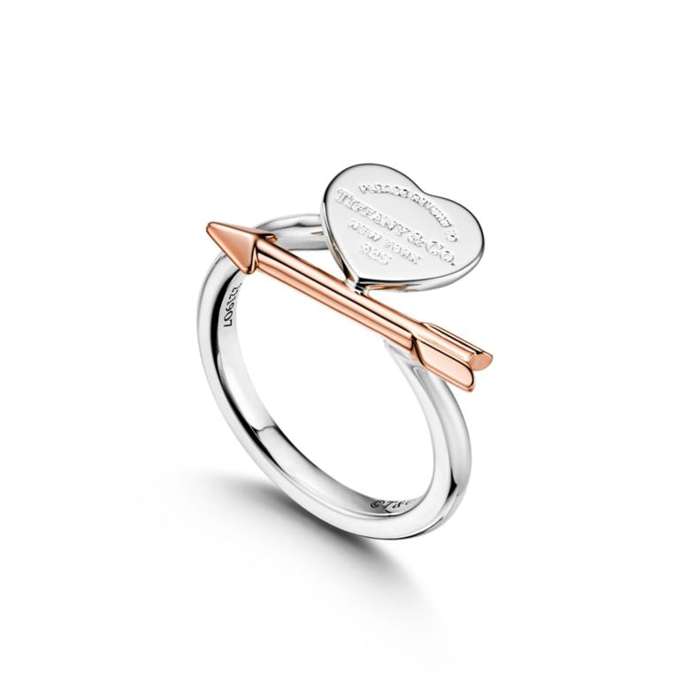 TIF-70999412 light gold heart-shaped color-coded arrow ring