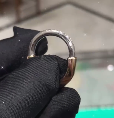 TIF-71855511 color lock half diamond ring