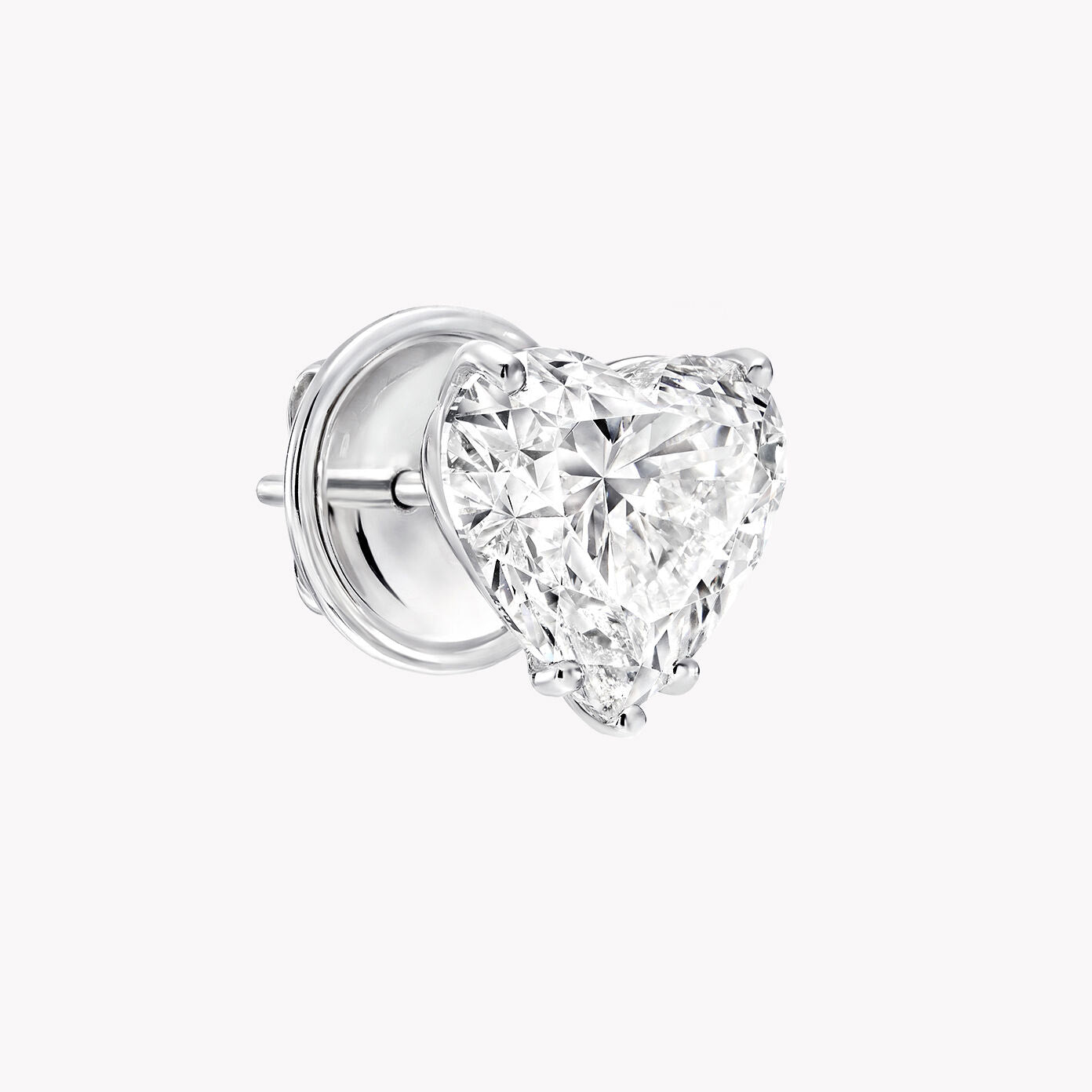 GLF-HST01 heart-shaped diamond stud earrings main stone 8.9x10.4mm