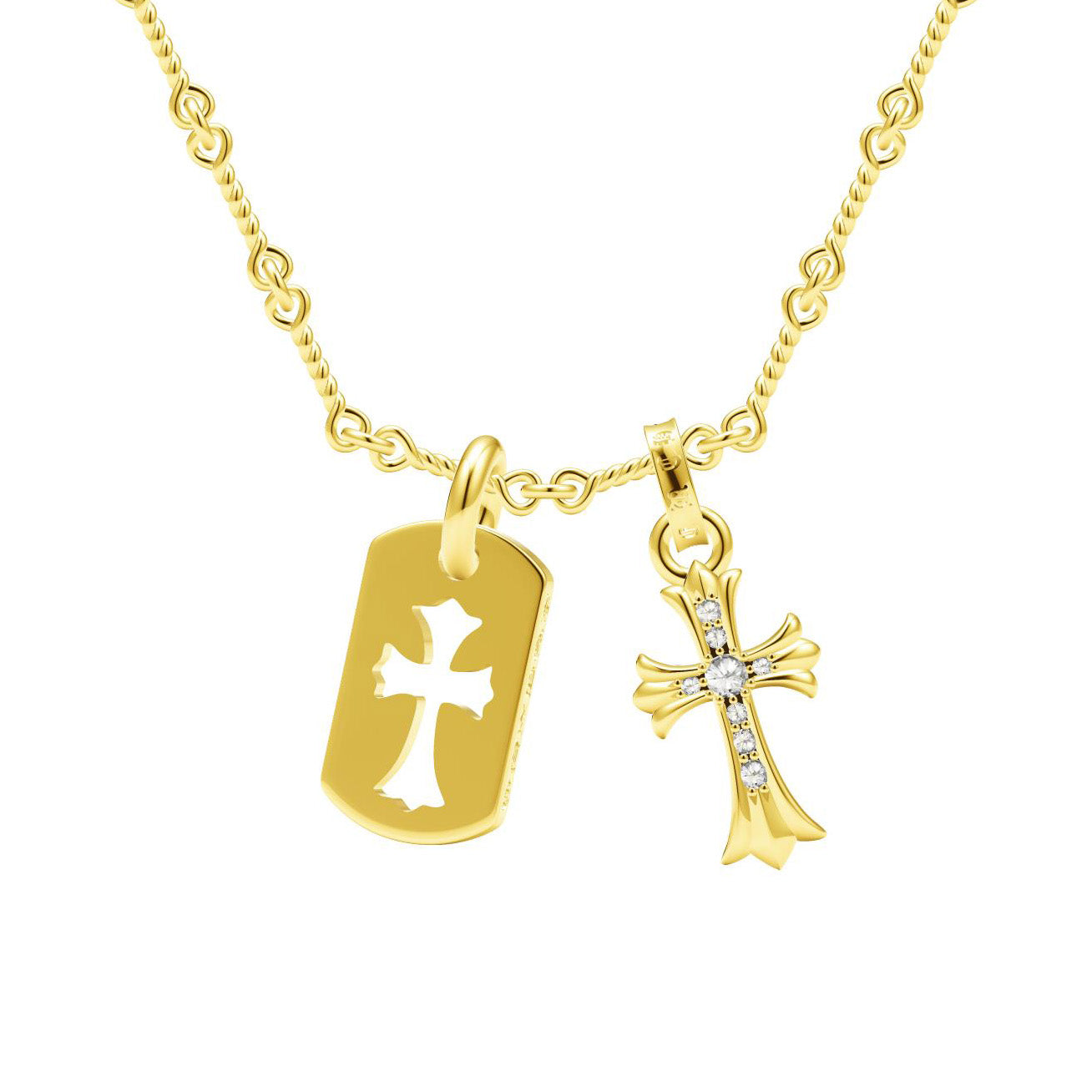 KLX-26430 cross square necklace