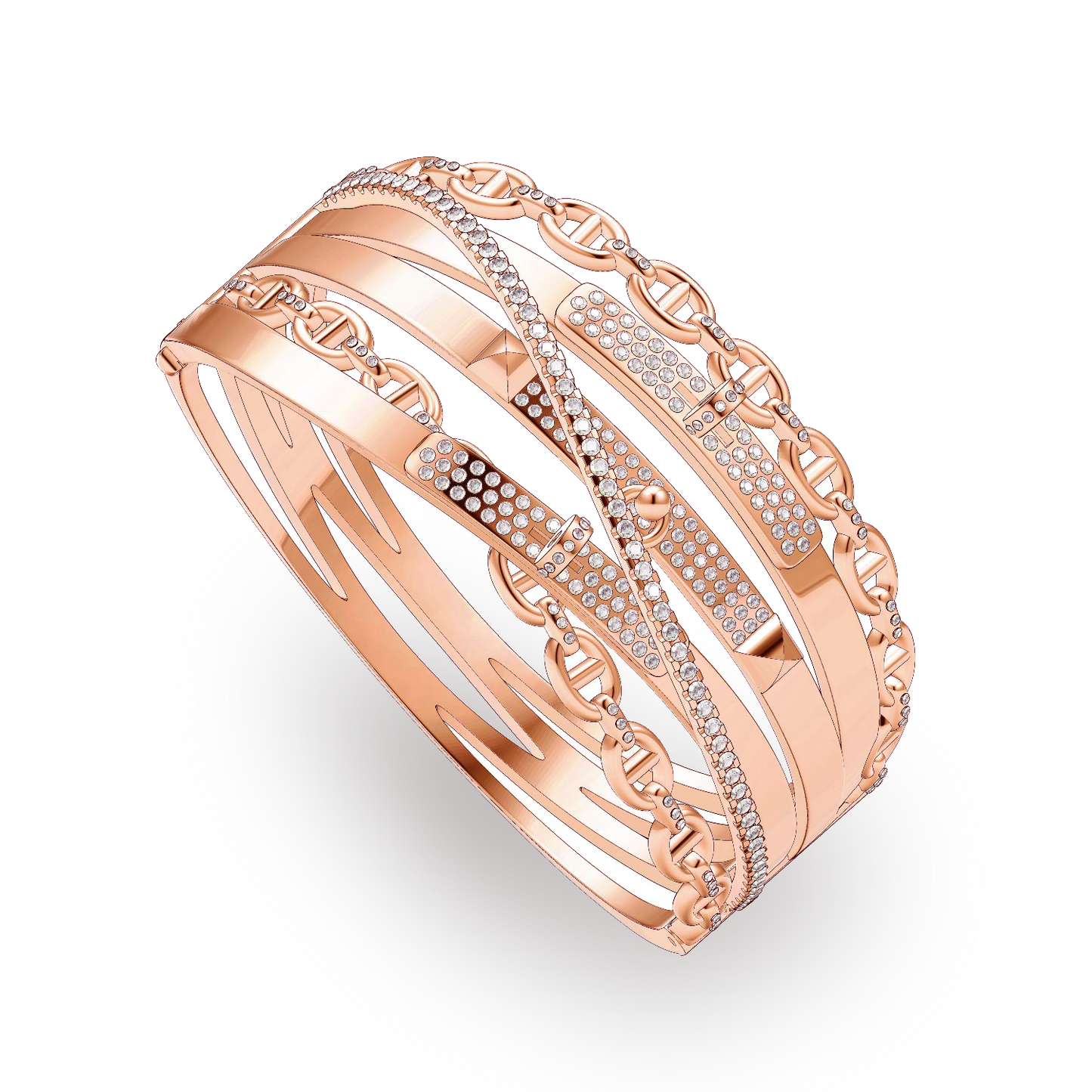 AMS-2304141 twisted circle Japanese character combination bracelet