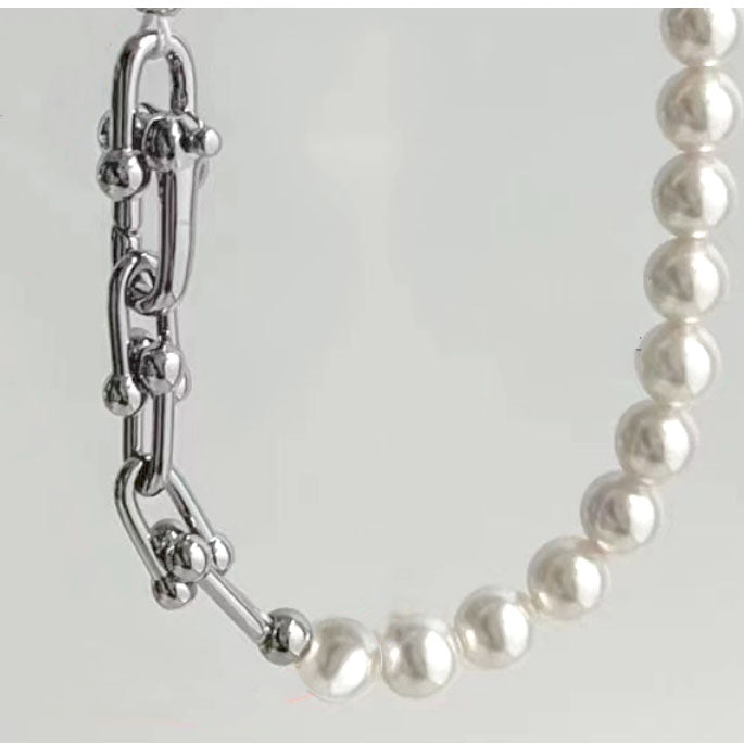 TIF-12943132 Large Ball Iron Ball Necklace Pearl 6.5mm