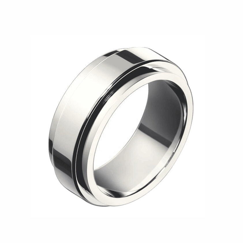 BJ-G34PK900 light gold flat rotating ring
