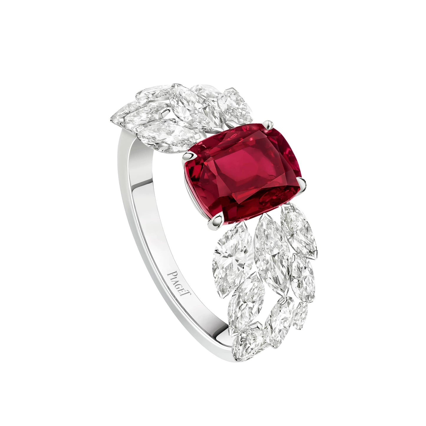 BJ-G34N1652 cross four-claw horse eye arm colored treasure ring