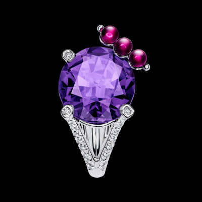 BJ-G34H1000 Cherry Cocktail Colorful Ring