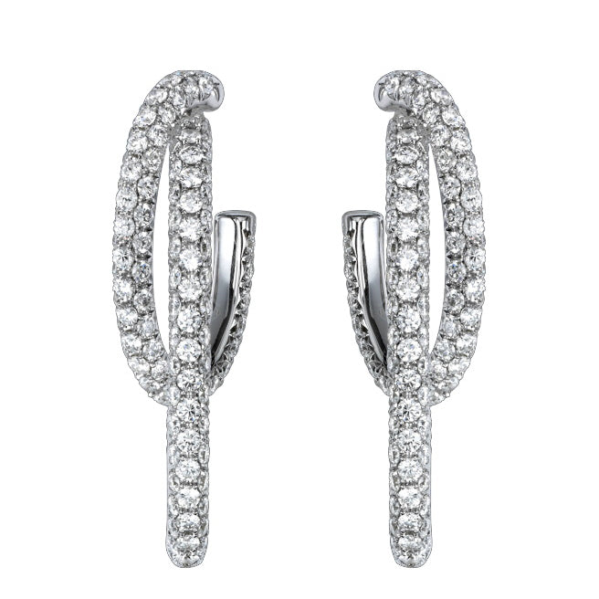 BJ-G38PY100 full diamond coil earrings