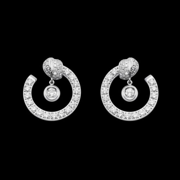 BJ-G38P8100 Rope knotted hoop earrings