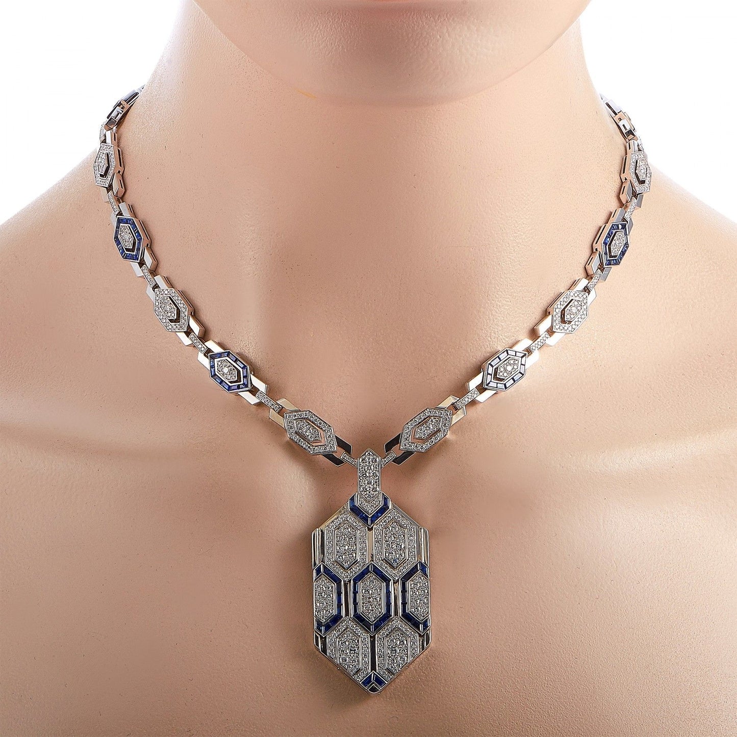 BGL-261814 Honeycomb Diamond Necklace
