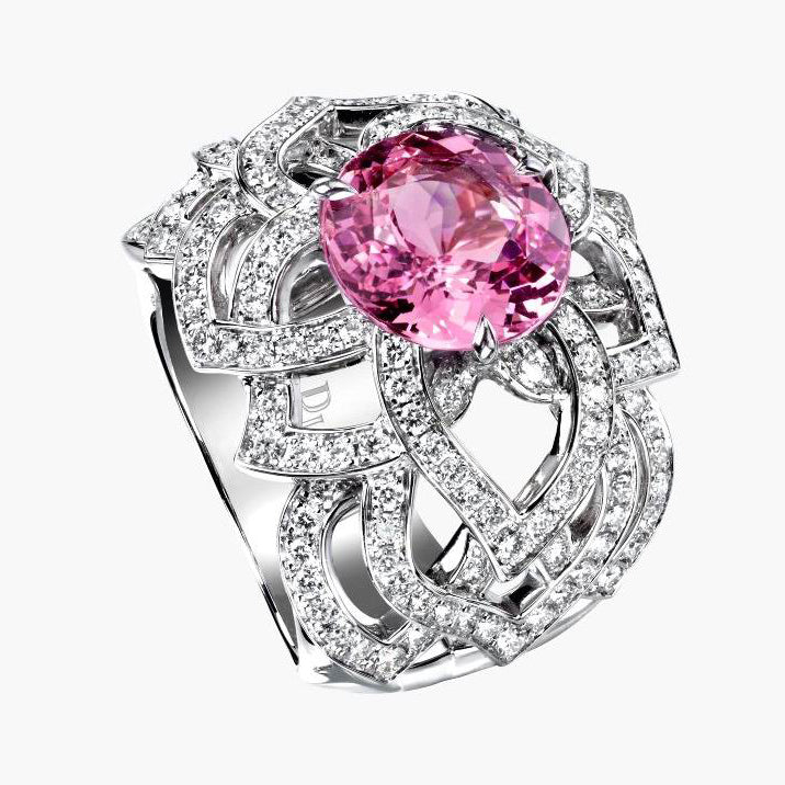 BJ-G34LW152 Hollow Colorful Flower Ring
