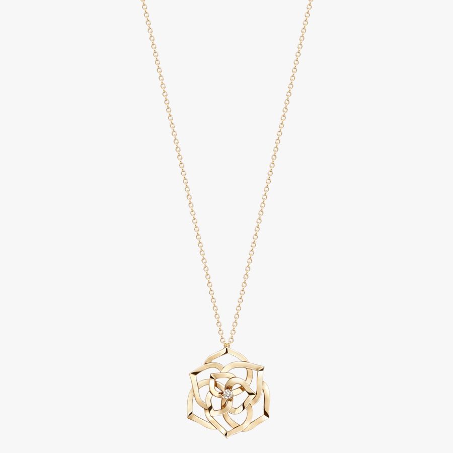 BJ-G33U0970 three-dimensional ribbon rose pendant
