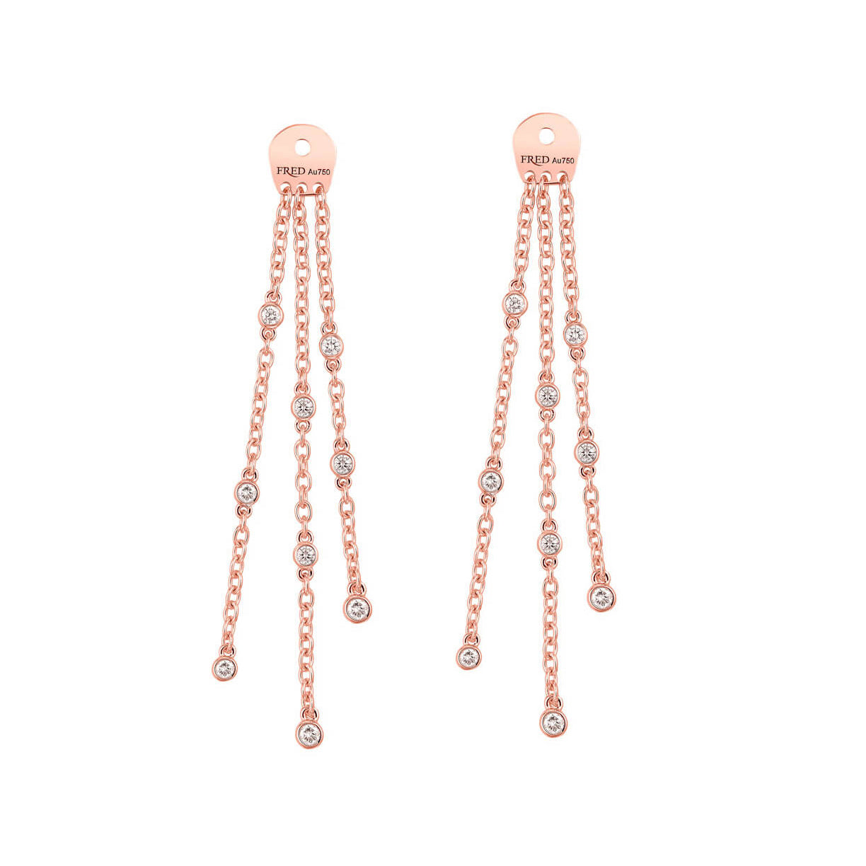 FD-8B0267-8B0269 Large twisted rope 8-character full diamond earrings, one for multiple wear