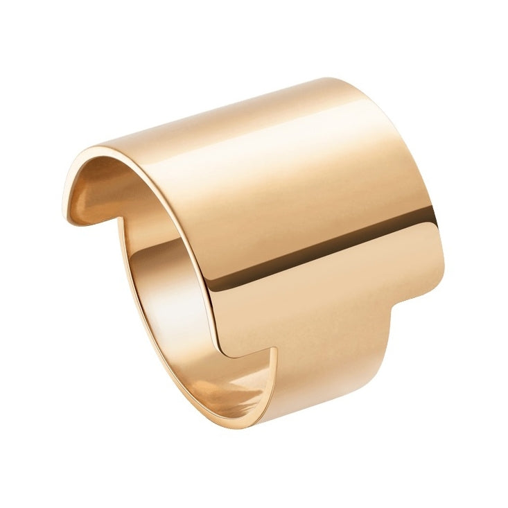 BJ-G34R0500 light gold wide flat arm ring